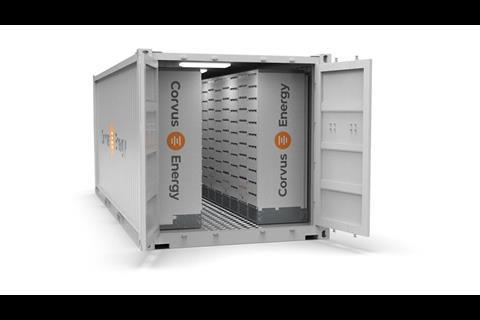 The Corvus BOB is a complete energy storage system (ESS) and class-approved, modular battery room solution available in 10-foot and 20-foot container sizes.